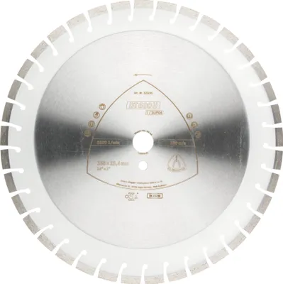 Produktbild von Klingspor DT 600 U Diamanttrennscheiben, 400 x 3,6 x 30 mm 43 Segmente 24 x 3,6 x 10 mm, Kurzverzahnung