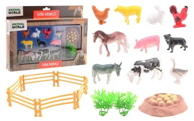 Immagine prodotto di Set gioco animali della fattoria 19 pezzi in scatola