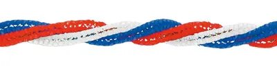 Produktbild von Girlande Blau-Weiß-Rot Spirale aus 3 kleinen Girlanden