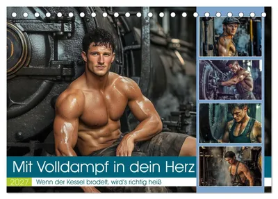 Produktbild von Mit Volldampf in dein Herz (Tischkalender 2027 DIN A5 quer), CALVENDO Monatskalender