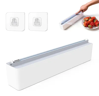 Magnetischer Folien-Dispenser mit Schneider, ABS, grau