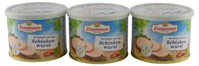 Produktbild von Delikatess Schinkenwurst 3er Pack (3 Dosen à 200 g)
