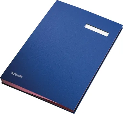 Produktbild von Unterschriftsmappe A4 PP 20 Fächer blau Packung mit 12 Stück