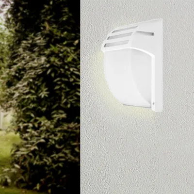 Produktbild von Weiße LED-Wandleuchte IP44 für E27 Glühbirne