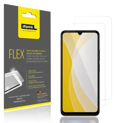 Image de 2x Film de protection d'écran pour Xiaomi Redmi A3 Pro, recouvre 100% de l'écran, dipos Flex