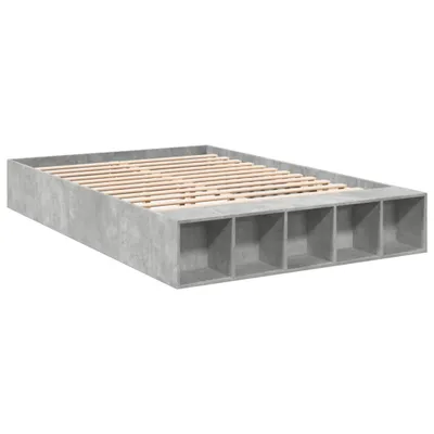 Produktbild von Bettgestell Betongrau 150x200 cm Holzwerkstoff