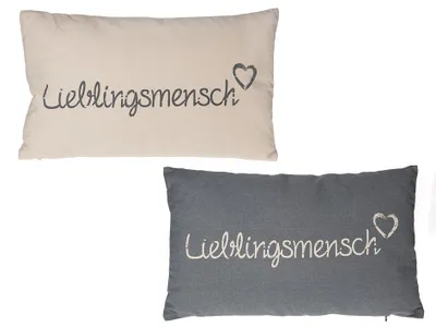 Produktbild von Dekokissen - Lieblingsmensch - ca. 50 x 30 cm - 1 Stück
