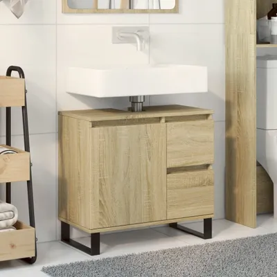 Obrázek produktu pro Maison Exclusive - Skříňka do koupelny Sonoma dub 65x33x60 cm dřevěný materiál