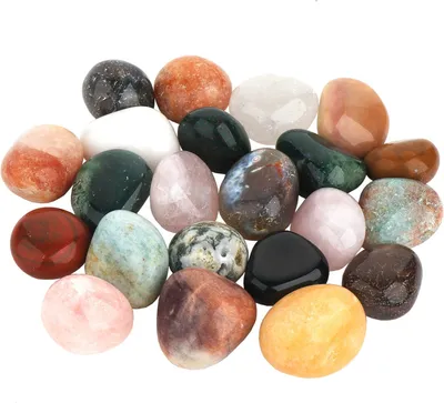 Productafbeelding van 300 g - 900 g India mix, trommelstenen, om in de hand te houden, 35-50 mm, massasteen, helende stenen, 11177