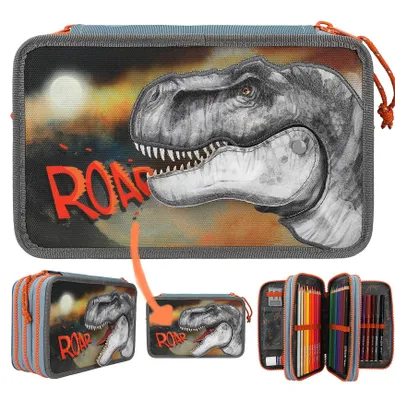 Produktbild von Dino World 3-Fach Federtasche ROAR