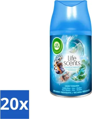 Immagine prodotto di Air Wick - Ricarica per deodorante per ambienti - Oasi turchese - Spray automatico - 250 ml - Value Pack - 20 pezzi