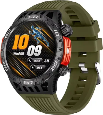 Produktbild von Smartwatch Herren Militär Uhr mit Kompass Sportuhr Laufuhr mit Telefonfunktion Gesundheitsuhr Blutdruckmessung Schrittzähler Pulsuhr Anndroid IOS