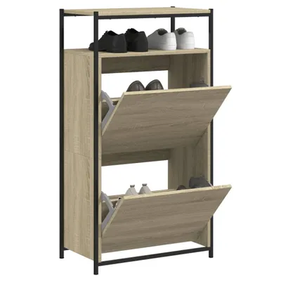 Obrázek produktu pro Botník Sonoma dub 60x34x112 cm Materiál na bázi dřeva