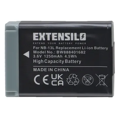 Produktbild von EXTENSILO Akku kompatibel mit Canon PowerShot SX730HS, SX740HS Kamera (1250mAh, 3,6V, Li-Ion)