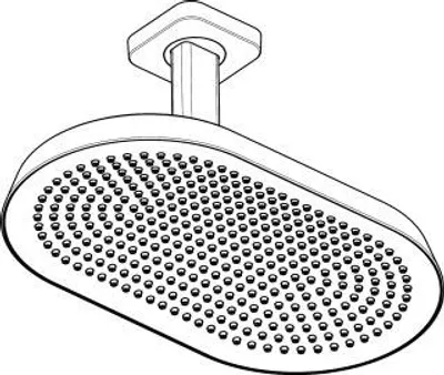Produktbild von hansgrohe AXOR ShowerSphere Kopfbrause 370/220 2-jet mit Deckenanschluss, 39757310