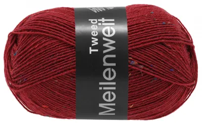 Produktbild von Lana Grossa - Meilenweit 100g Tweed 0161 dunkelrot