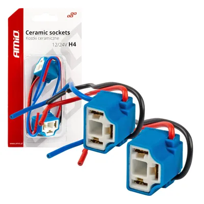 Imagen del producto de Conectores cerámicos acodados H4 toma clavija AMIO-03053