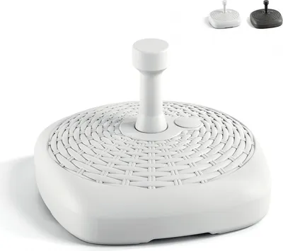 Immagine prodotto di Base per ombrellone in plastica 12 litri acqua sabbia rattan Adriatic - Bianco