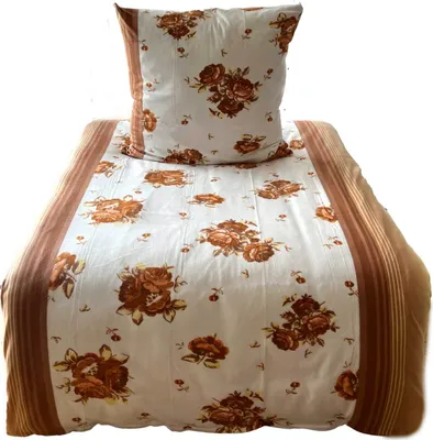 Produktbild von aboutyourhome bettwäsche Fleece Bettwäsche Winter Blumen Rosen Streifen 135x200 80x80, 2tlg.