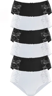 Produktbild von petite fleur by Lascana Hüftslip schwarz, weiß Größe 40/42