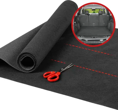 Immagine prodotto di Tappeto per auto Cutty 150x100 cm, tappeto per auto tagliato su misura, tappetino protettivo universale, tappetino per auto, tappetino per bagagliaio, tappetino antisporco nero