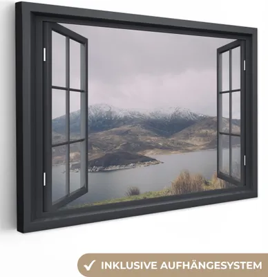 Produktbild von OneMillionCanvasses® - Leinwandbilder - 140x90 cm, Aussicht - Landschaft - Wasser, Wandbilder Kunstdruck Wanddekoration