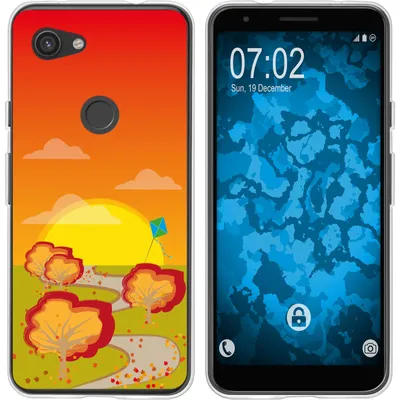 Produktbild von PhoneNatic Case kompatibel mit Google Pixel 3a XL Silikon-Hülle Herbst Drache/Kite M2