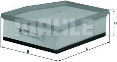 Produktbild von Luftfilter MAHLE LX 934/2 für VW Phaeton (3D1, 3D2, 3D3, 3D4, 3D6, 3D7, 3D8, 3D9) Filtereinsatz