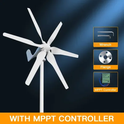 Productafbeelding van Windturbine - Windgenerator - Windenergie Systeem - Duurzame Energie - 3000W Vermogen - Laag Startpunt
