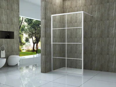 Produktbild von 10 mm Duschwand STORE WEIß 100 x 200 cm