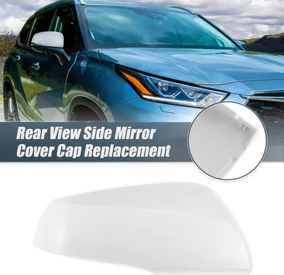 Image de Coque de remplacement pour rétroviseur droit blanc pour Toyota Highlander 2020-2022 - Couvre-rétroviseurs de protection extérieure pour la décoration