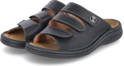 Produktbild von Herren Komfort Pantolette schwarz von HELIX aus Leder von Größe 39 bis 47