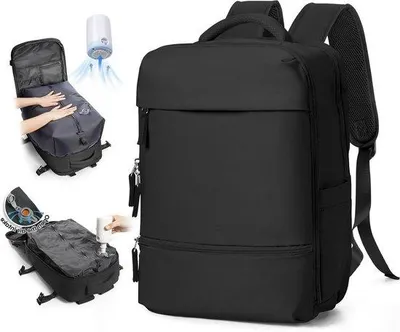 Immagine prodotto di Zaino sottovuoto - Borse da viaggio - Impermeabile - Con pompa - 32 x 20 x 42 cm - Nero