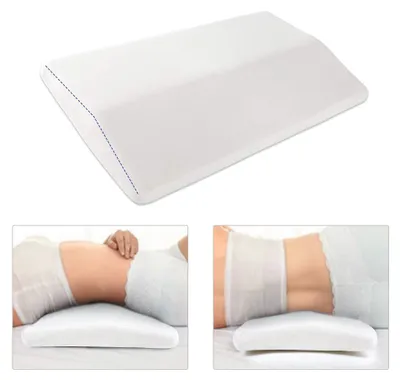 Obrázok produktu pre Opieradlo na chrbát z viskoelastickej peny, bedrová opora, so zipsom, 40x30x10 cm, vhodné na posteľ