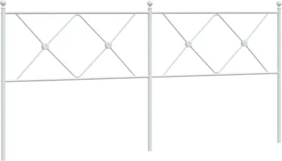 Produktbild von vidaXL Ersatz-Kopfteil Metall Weiß 180 cm