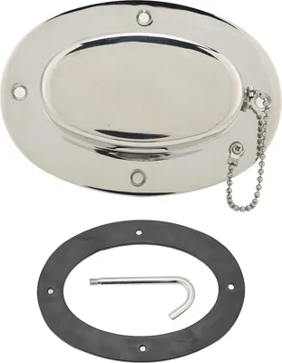 Productafbeelding van 304 roestvrijstalen kettingbeschermingsbuis met rubberen afdichting, basismaat 6,32 x 4,47 inch, gatmaat 4,3 x 2,31 inch, accessoires voor schepen en jachten