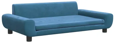 Obrázok produktu pre vidaXL Detská pohovka modrá 100x54x33 cm zamat
