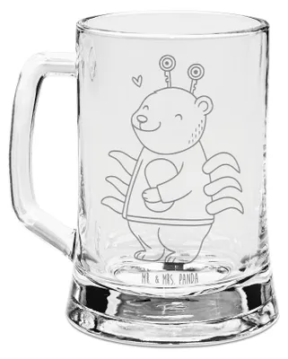 Produktbild von Mr. & Mrs. Panda Glaskrug Krebs Astrologie - Transparent - Geschenk, Krug, Sternzeichen, Humpen, Bierhumpen, Tierkreiszeichen, Gravur Bierkrug, Glas, Seidel