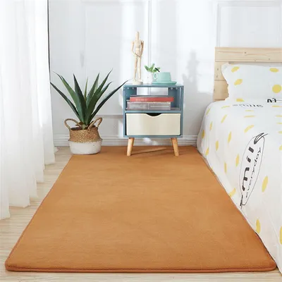 Produktbild von Teppich Kurzflor Einfarbig Khaki 120 x 160 cm