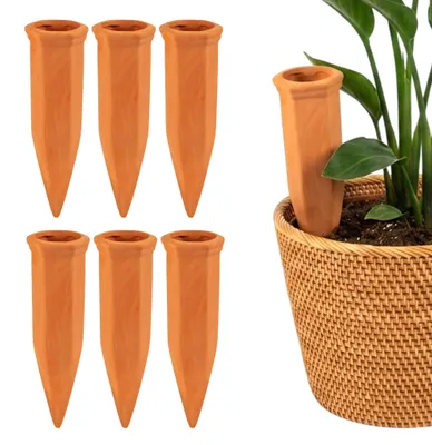Produktbild von Tonkegel zur Bewässerung im 6er Set - jeweils ca. 17,5 cm - Gieß Kegel für PET Flaschen