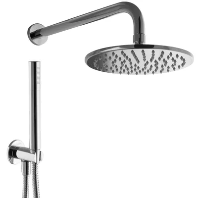 Produktbild von PaulGurkes Duschsystem rund Unterputzset mit Handbrause Kopfbrause ohne Armatur