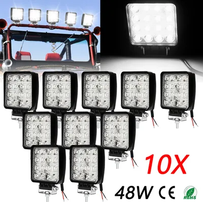 Obrázok produktu pre TolleTour LED svetlomety Pracovné svetlá 10 kusov LED automobilových 48W svetlometov pre traktory, LED, vybavené najnovšou LED technológiou, 10-30V DC