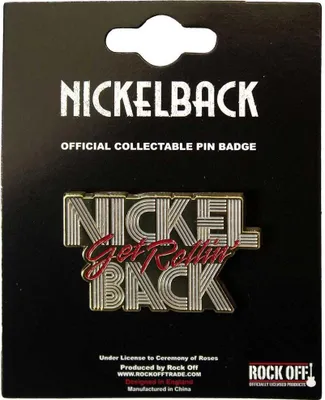 Produktbild von Nickelback - Abzeichen "Get Rollin´" - Zink-Legierung RO11217 (Einheitsgröße) (Gold/Rot)