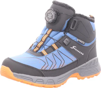 Produktbild von Sneakers Kinder-Jungen-Outdoor-Allwetterstiefel Blau-Schwarz-Orange, Farbe:blau, EU Größe:37