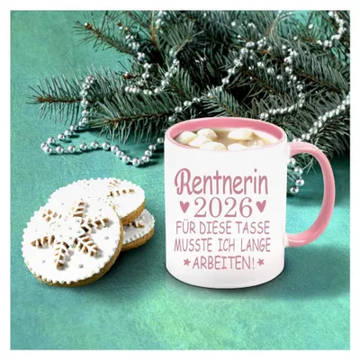 Produktbild von Geschenk zum Renteneintritt für Frauen, Tasse für Rentnerinnen 2026, Abschiedsgeschenk für Kollegen, 325ml Kaffeetasse