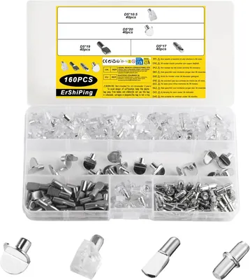 Produktbild von Regalbodenträger 5 mm / 6 mm, 160 Stück, Metall, für Schrank