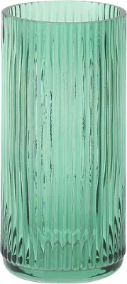 Imagen del producto de Jarra de vidrio, verde, de 20 cm, para flores y decoración