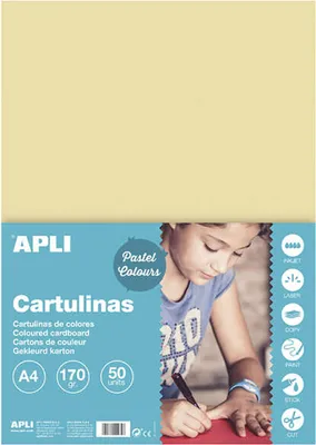 Image de Papier de couleur A4 170 g - crème 50 pièces