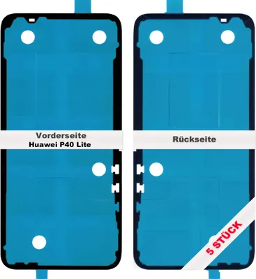 Produktbild von 5x Huawei P40 Lite Akkudeckel Klebefolie Kleber Backcover Rahmen Adhesive Batterie Glue