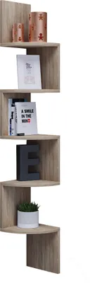 Immagine prodotto di Mensola appesa in legno | Scaffale salvaspazio | Dimensioni: H. 123 x W. 20 x D. 20 cm | Elegante mensola appesa | Scaffale di stoccaggio | Libreria | Mensola da parete - Mintis